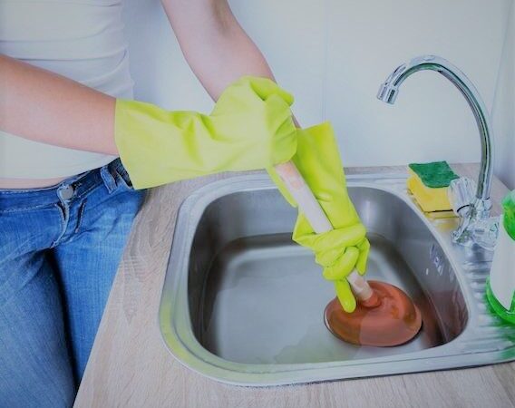 unclogging sink drain