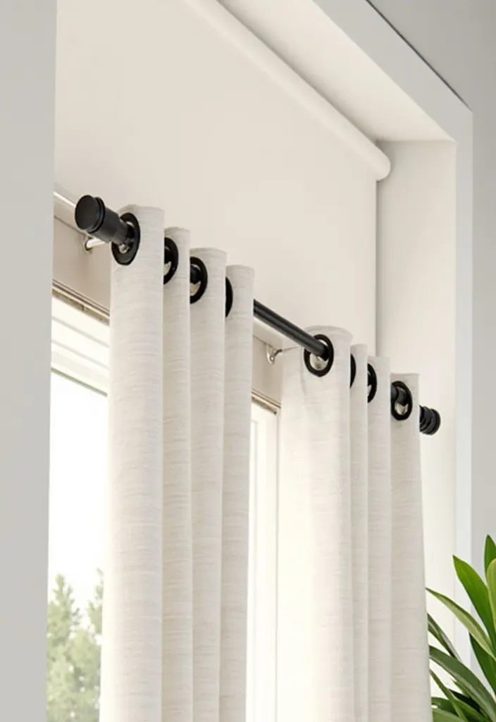 Beautiful curtain rod expertly installed by a professional in Dubai