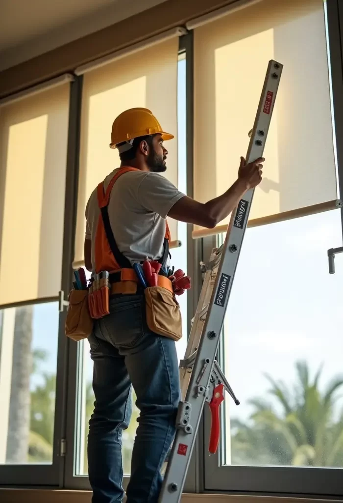 Local handyman blind installer providing expert installation services in a Dubai community